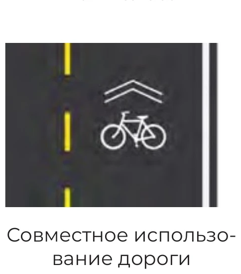 Sharrow shared lane marking painted on the road surface